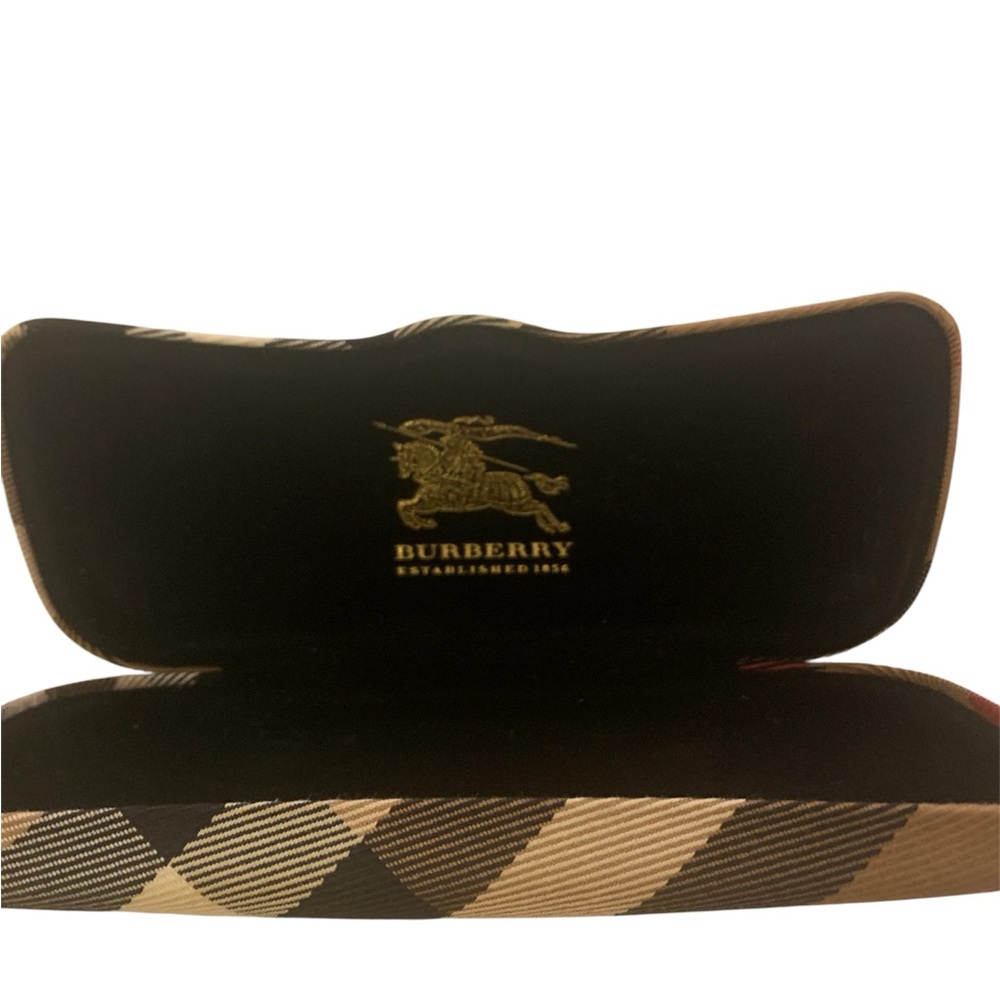 BURBERRY Classic Nova Check Plaid Hard Clam-Shell Eyeglass Case Velvety Lining - Picture 2 of 5